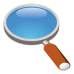 magnifying glass android application logo